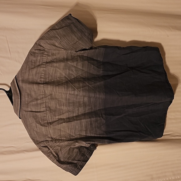 I. N. C. Concepts, short sleeved, gray to blue hombre, button down, shirt - Picture 4 of 4